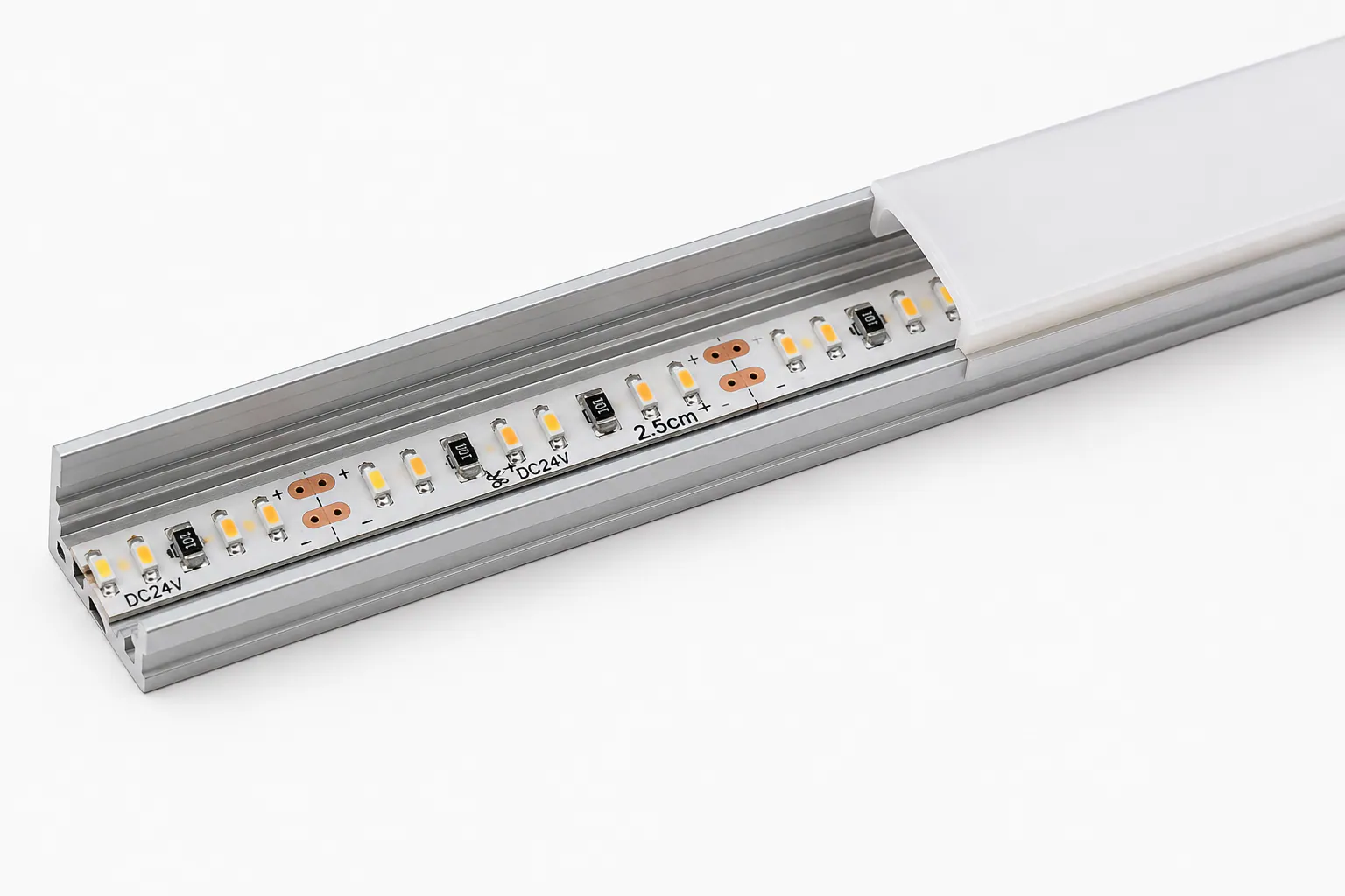 Rozměry LED pásku SLIM 1808 šířka 10 mm výška 4 mm s certifikáty CE a RoHS záruka 5 let